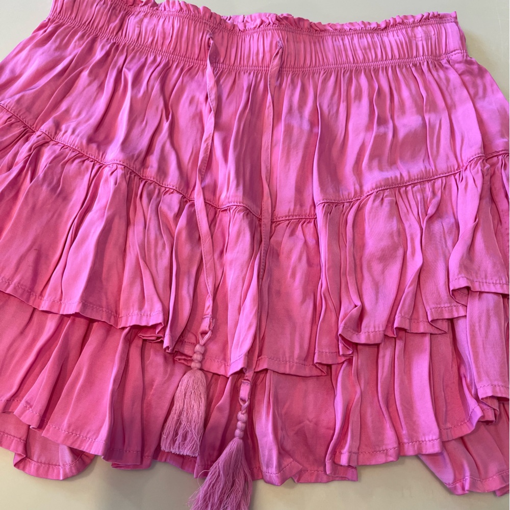 Satin mini skirt